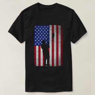 Camiseta Pesca 4 De Julio Estados Unidos Pescador Bandera A