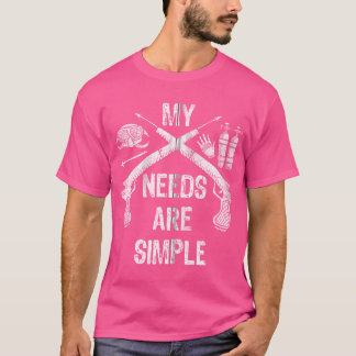 Camiseta Pesca acelerada Mis Necesidades Son Pescado Sencil