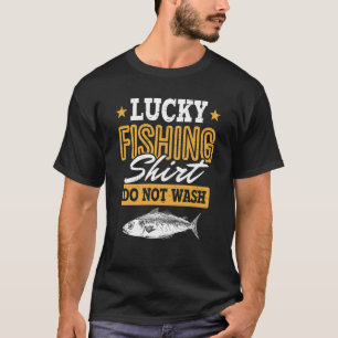 Camiseta Pesca Afortunada para Cazador de Peces y Pescador 