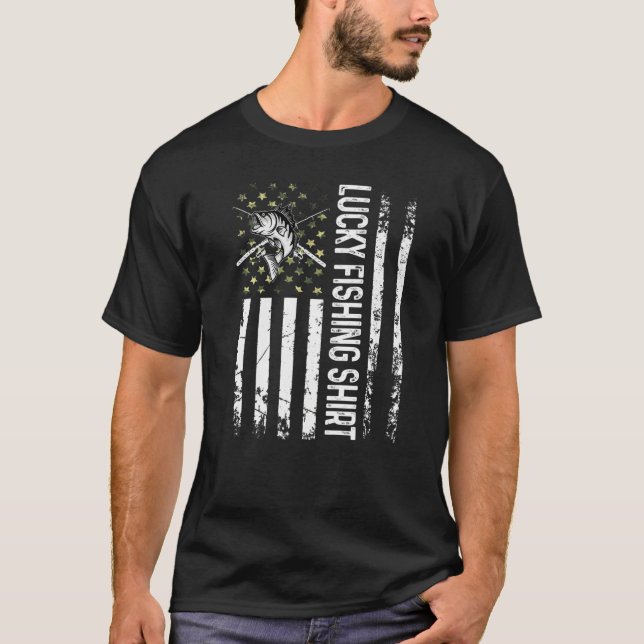 Camiseta Pesca Afortunada Para El Hombre (Anverso)
