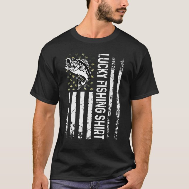 Camiseta Pesca Afortunada Para El Tee Pesquero (Anverso)