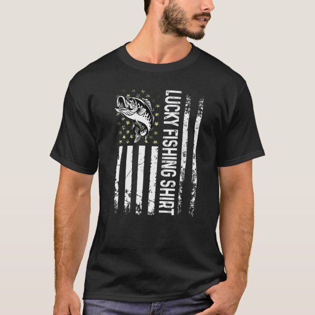 Camiseta Pesca Afortunada Para La Pesca (Anverso)