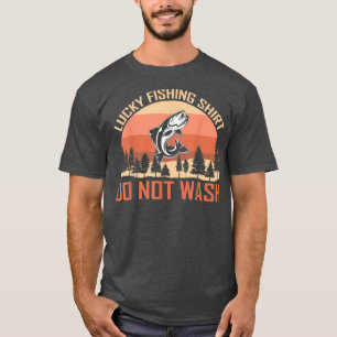 Camiseta Pesca afortunadaNo lavar a los pescadores divertid