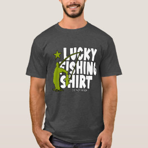 Camiseta Pesca afortunadaNo lavar a pescador gracioso 2345 