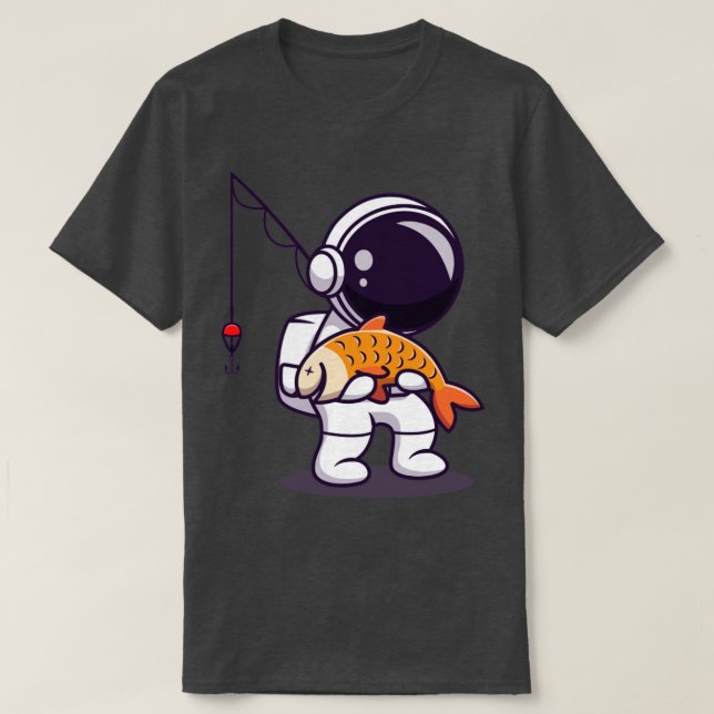Camiseta Pesca Astronauta Cuta (Diseño del anverso)