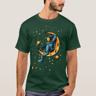 Camiseta Pesca astronauta para estrellas Espacio divertido