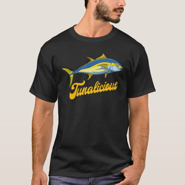 Camiseta Pesca Atún Yellowfin Pescador Angler Agua salada (Anverso)