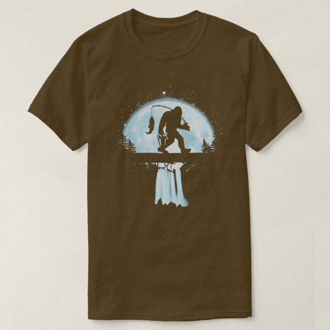 Camiseta Pesca Bajo La Luna Azul (Diseño del anverso)