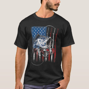 Camiseta Pesca bandera de EE. UU. Amor por la pesca patriót