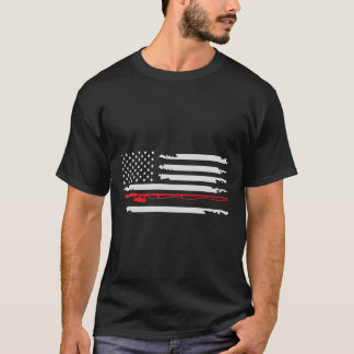 Camiseta Pesca Bandera Estadounidense Decoración Temática P