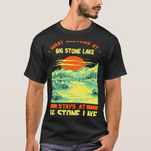 Camiseta Pesca Barco Camping Lago Vacaciones Big Stone La