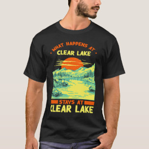 Camiseta Pesca Barco Camping Lago Vacaciones Clear Lake