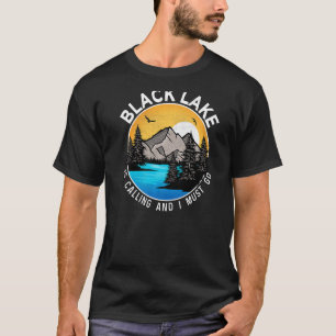Camiseta Pesca Barco Camping  Vista del lago Lago Negro