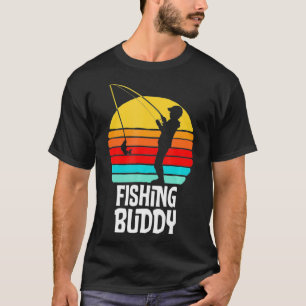 Camiseta Pesca Buddy Cute Retro Pescador Gracioso de Niños