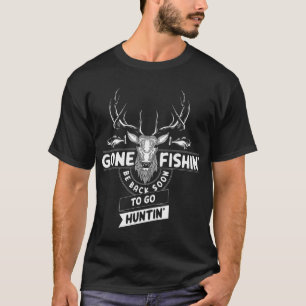 Camiseta Pesca Caza divertida Pescado Deer Hunter Gag Gift 