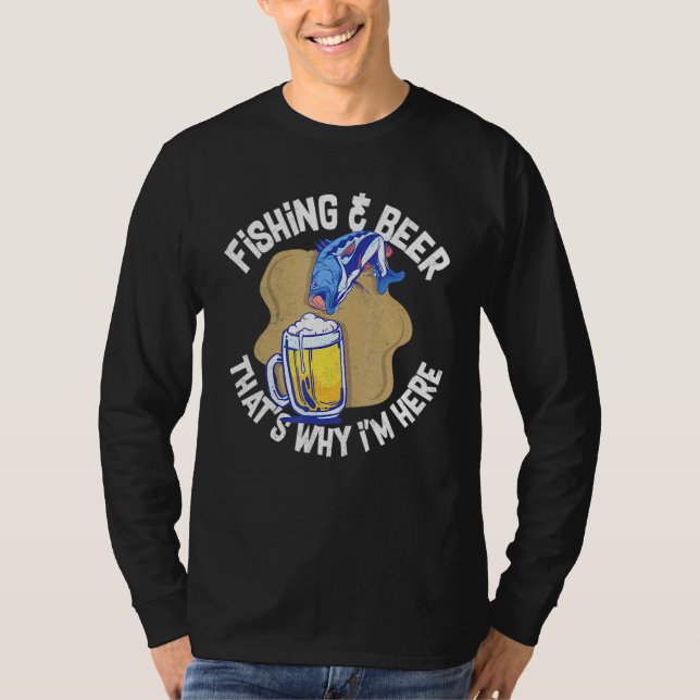 Camiseta Pesca Cerveza Alcohol Chiste Pun (Anverso)