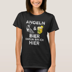Camiseta Pesca Con Alcohol Pesca Y Cerveza Oscura H