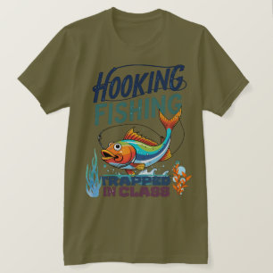 Camiseta Pesca con anzuelo, atrapado en clase