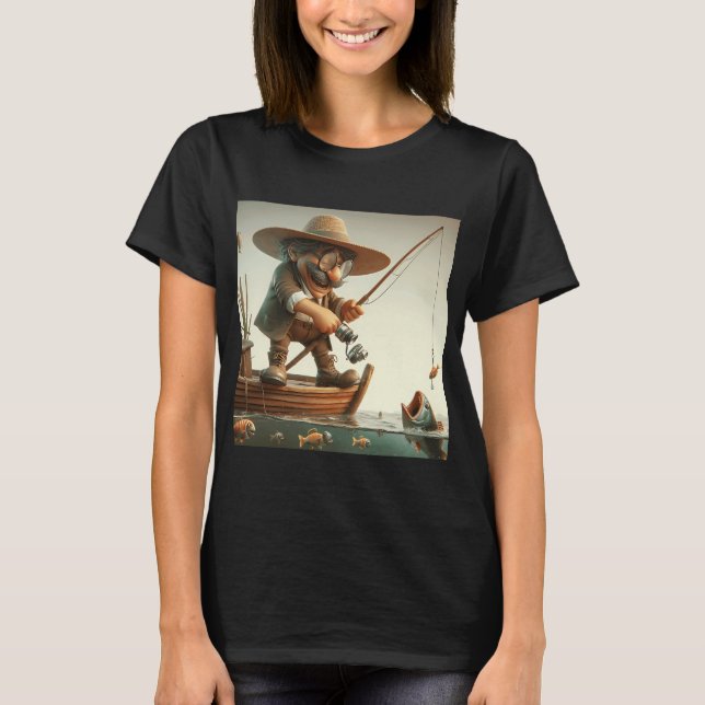 Camiseta Pesca con caña (Anverso)