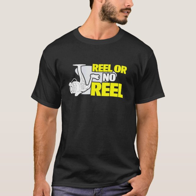Camiseta Pesca con carrete o sin carrete (Anverso)