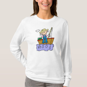 Camiseta Pesca con Chica de figura de palo