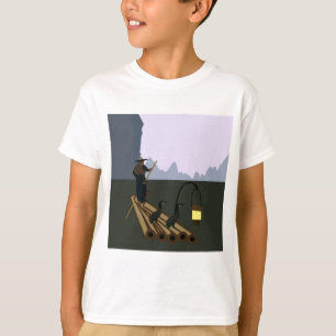 Camiseta Pesca con cormoranes