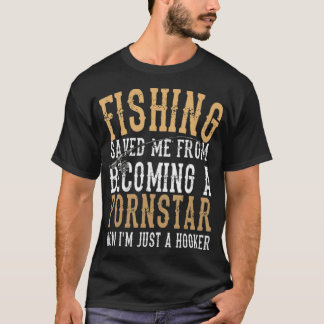 Camiseta Pesca con eslóganes de pesca me salvó Fisherman Fu