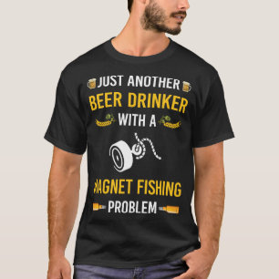 Camiseta Pesca con imán para imanes de bebedores de cerveza