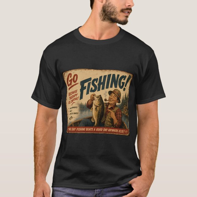 Camiseta Pesca con Mosca al Atardecer (Anverso)