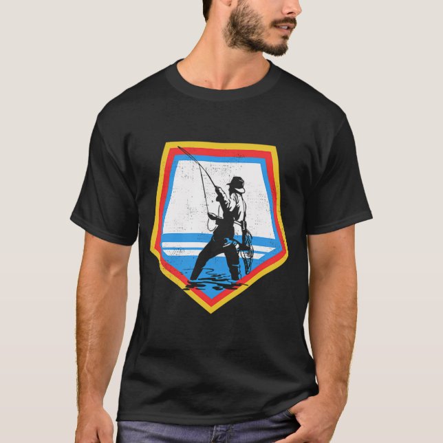 Camiseta Pesca con Mosca al Atardecer (Anverso)