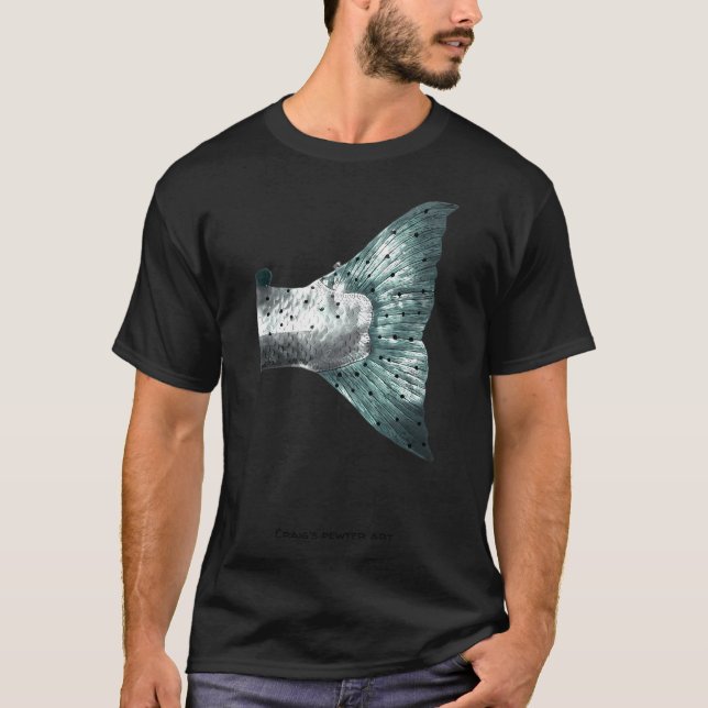 Camiseta Pesca con mosca de cola de trucha de mar (Anverso)