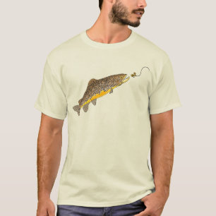 Camiseta Pesca con mosca de la trucha de Brown
