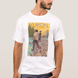 Camiseta Pesca con mosca de las mujeres - el Yukón, Alaska