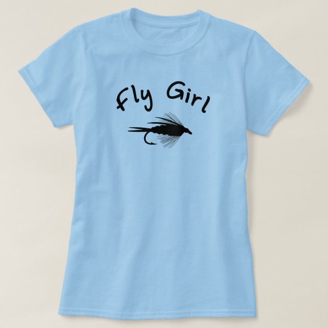 CAMISETA PESCA CON MOSCA DEL CHICA DE LA MOSCA (Diseño del anverso)