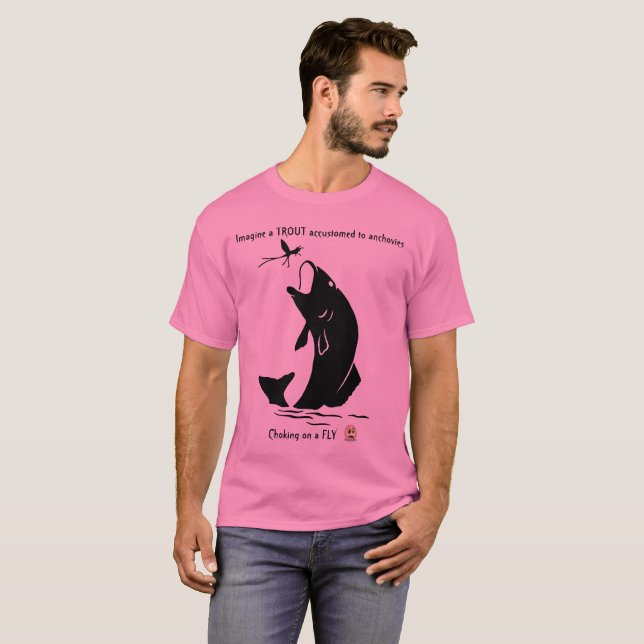 Camiseta Pesca con mosca divertida (Anverso completo)