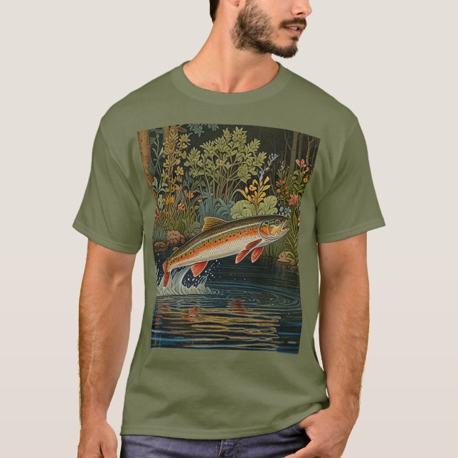 Camiseta Pesca con mosca rusa (Anverso)