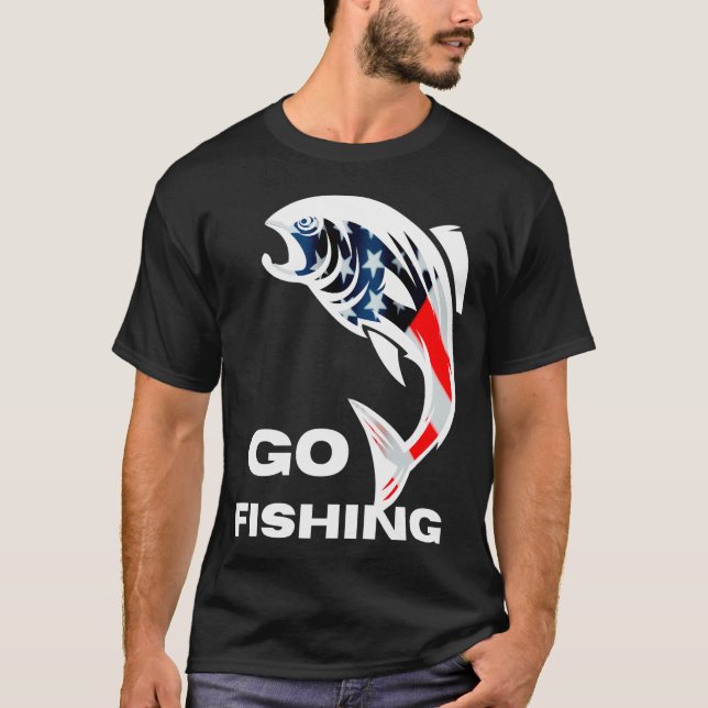 Camiseta Pesca con Mosca USA v2 (Anverso)