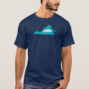 Camiseta Pesca con olas de Virginia