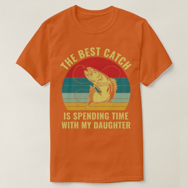 Camiseta Pesca Con Padre Hija Que Coincide Con Papá Pescado (Diseño del anverso)