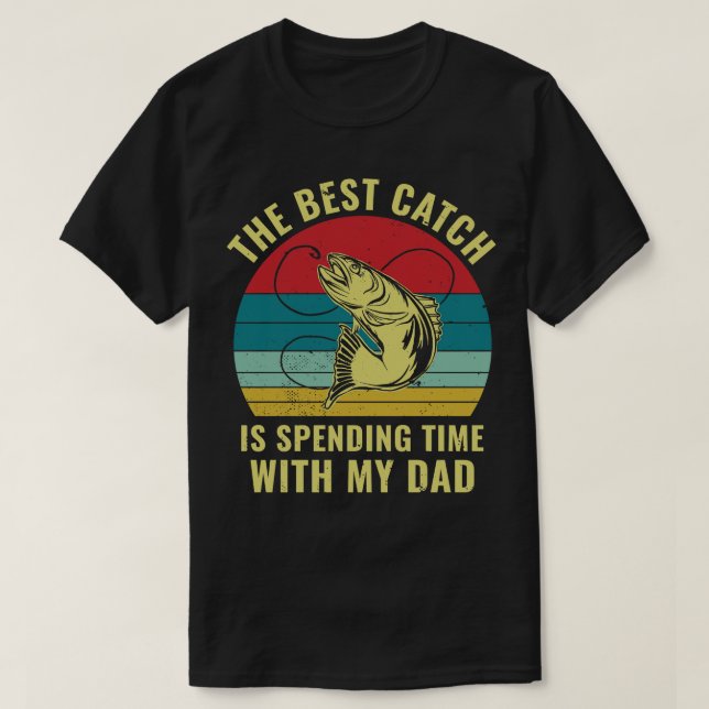 Camiseta Pesca Con Papi Padre Hijo Hija Matando (Diseño del anverso)