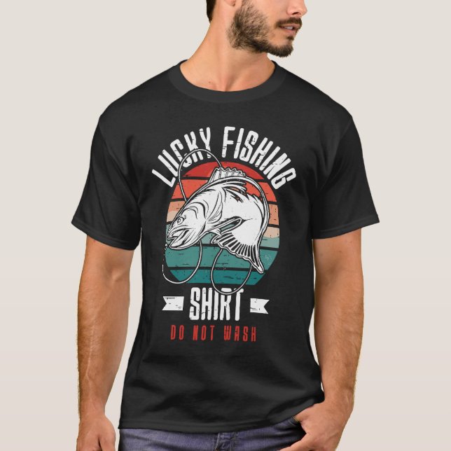 Camiseta Pesca con suerte para pescadores y cazadores 8 (Anverso)