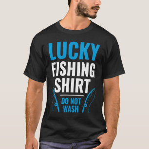 Camiseta Pesca con suerte para pescadores y cazadores de pe