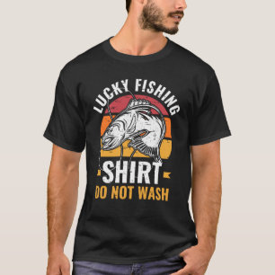 Camiseta Pesca con suerte para pescadores y cazadores de pe