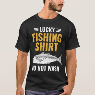 Camiseta Pesca con suerte para pescadores y cazadores de pe