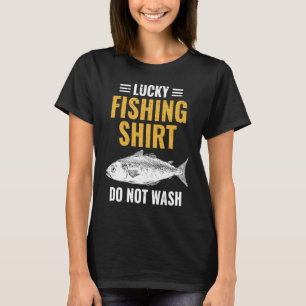Camiseta Pesca con suerte para pescadores y cazadores de pe