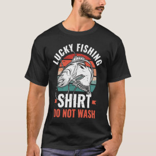 Camiseta Pesca con suerte para pescadores y cazadores de pe