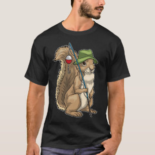 Camiseta Pesca con varillas de pesca de ardilla