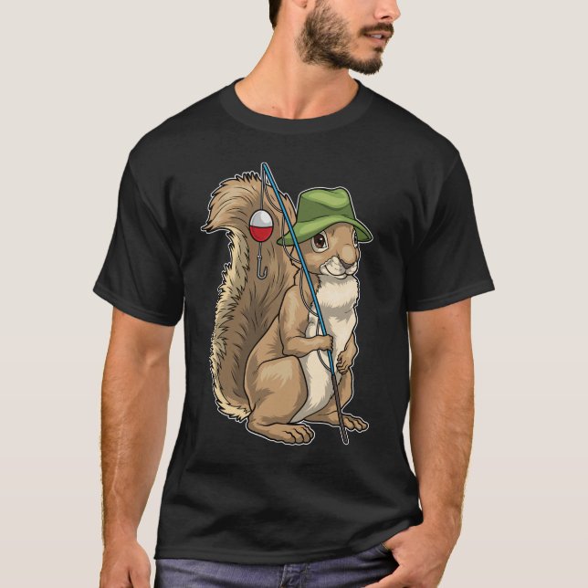 Camiseta Pesca con varillas de pesca de ardilla (Anverso)