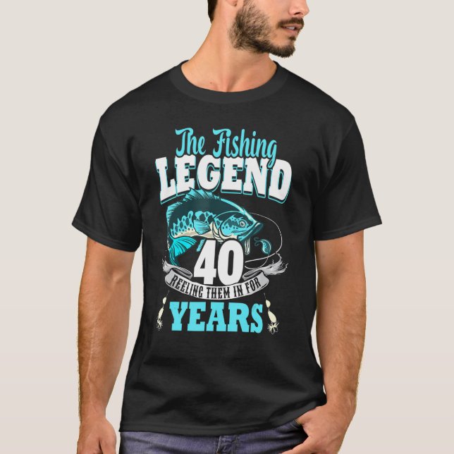 Camiseta Pesca de 40 años pescador de 40 años 1983 2 (Anverso)
