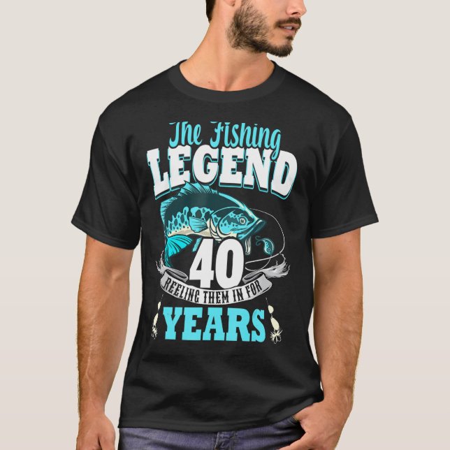 Camiseta Pesca de 40 años pescador de 40 años 1983 2 (Anverso)